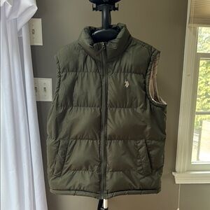 U.S. Polo Assn. Olive Green Puffer Vest